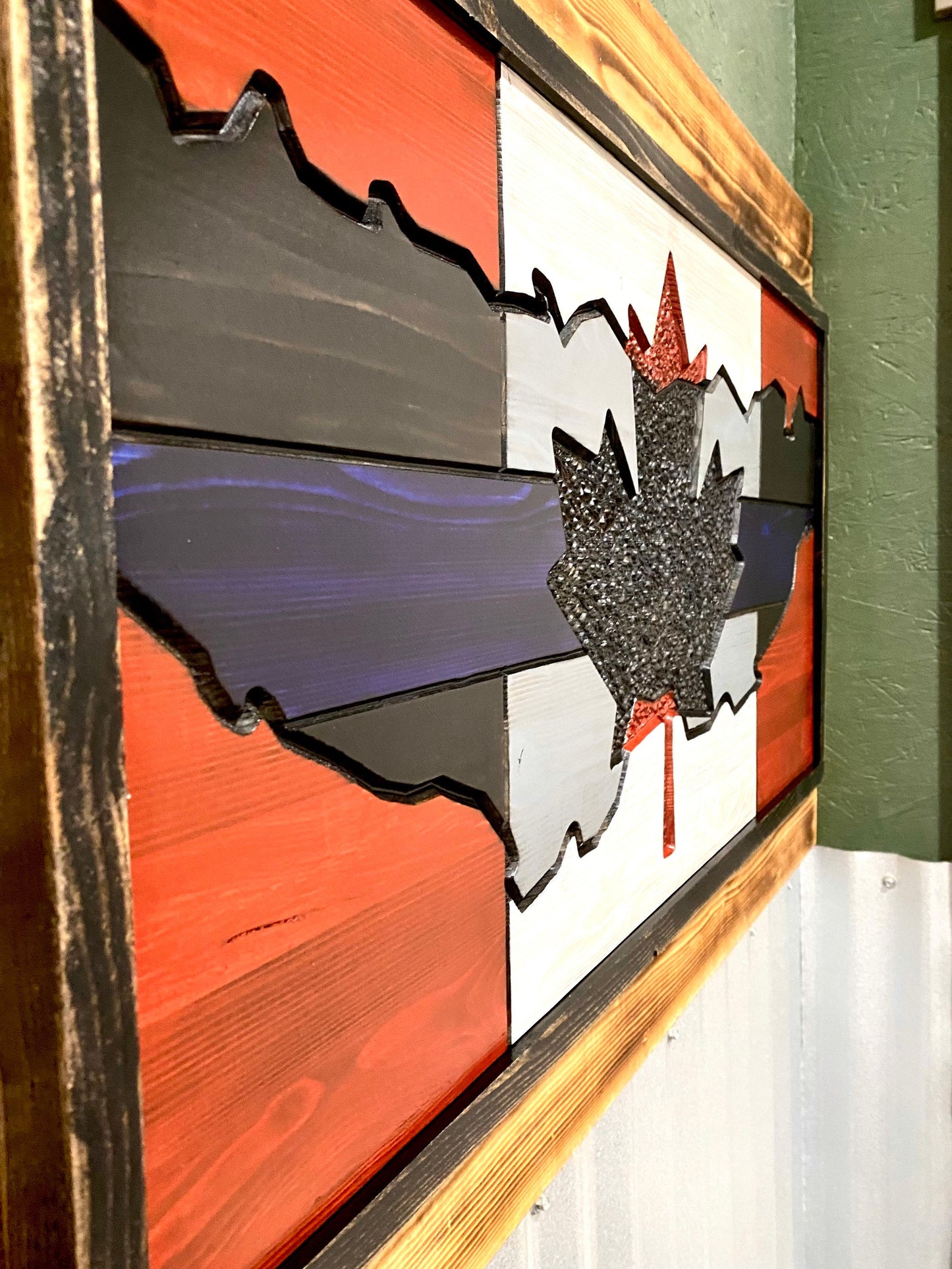 First Responder Wood Flag