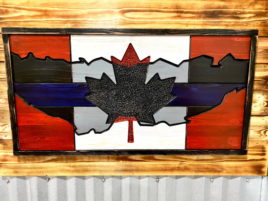 First Responder Wood Flag