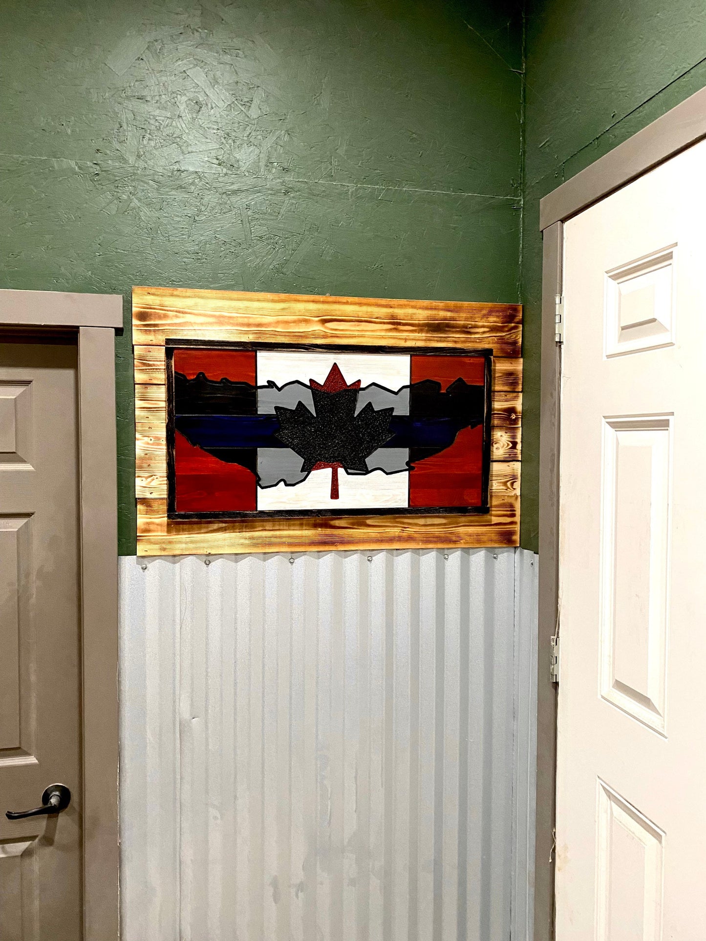 First Responder Wood Flag
