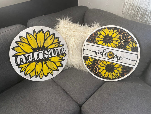 Sunflower Welcome Signs