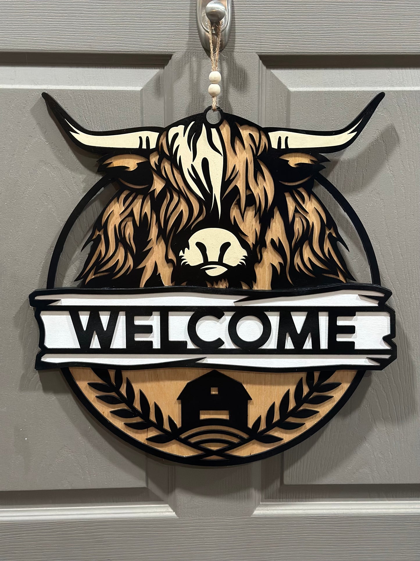 Cow Welcome Sign