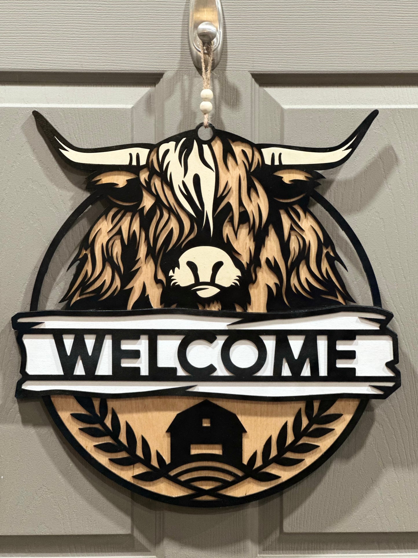 Cow Welcome Sign