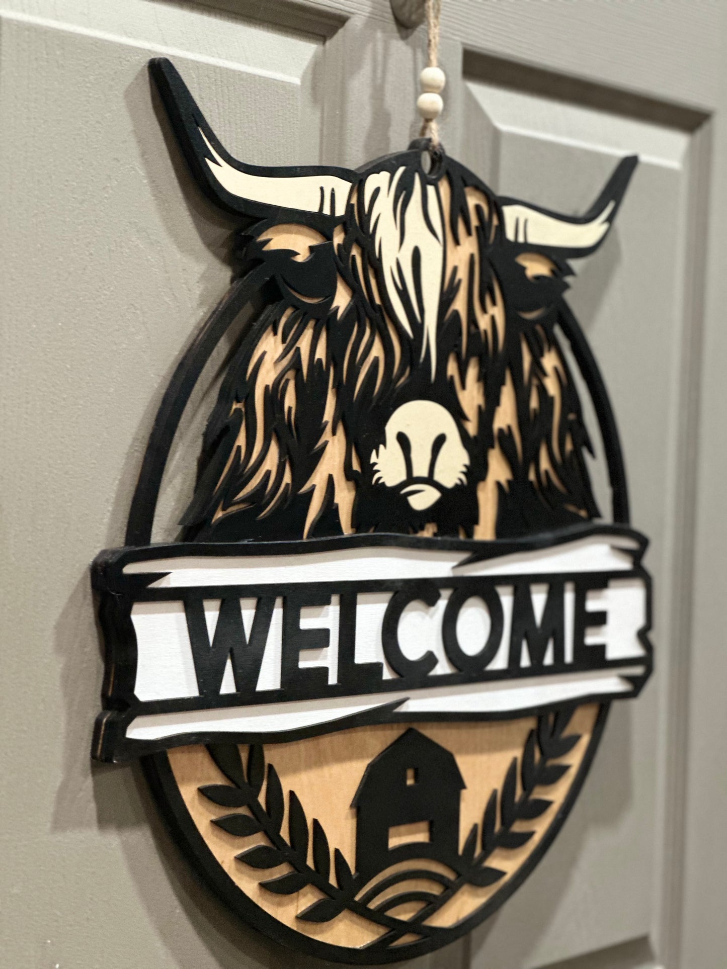 Cow Welcome Sign