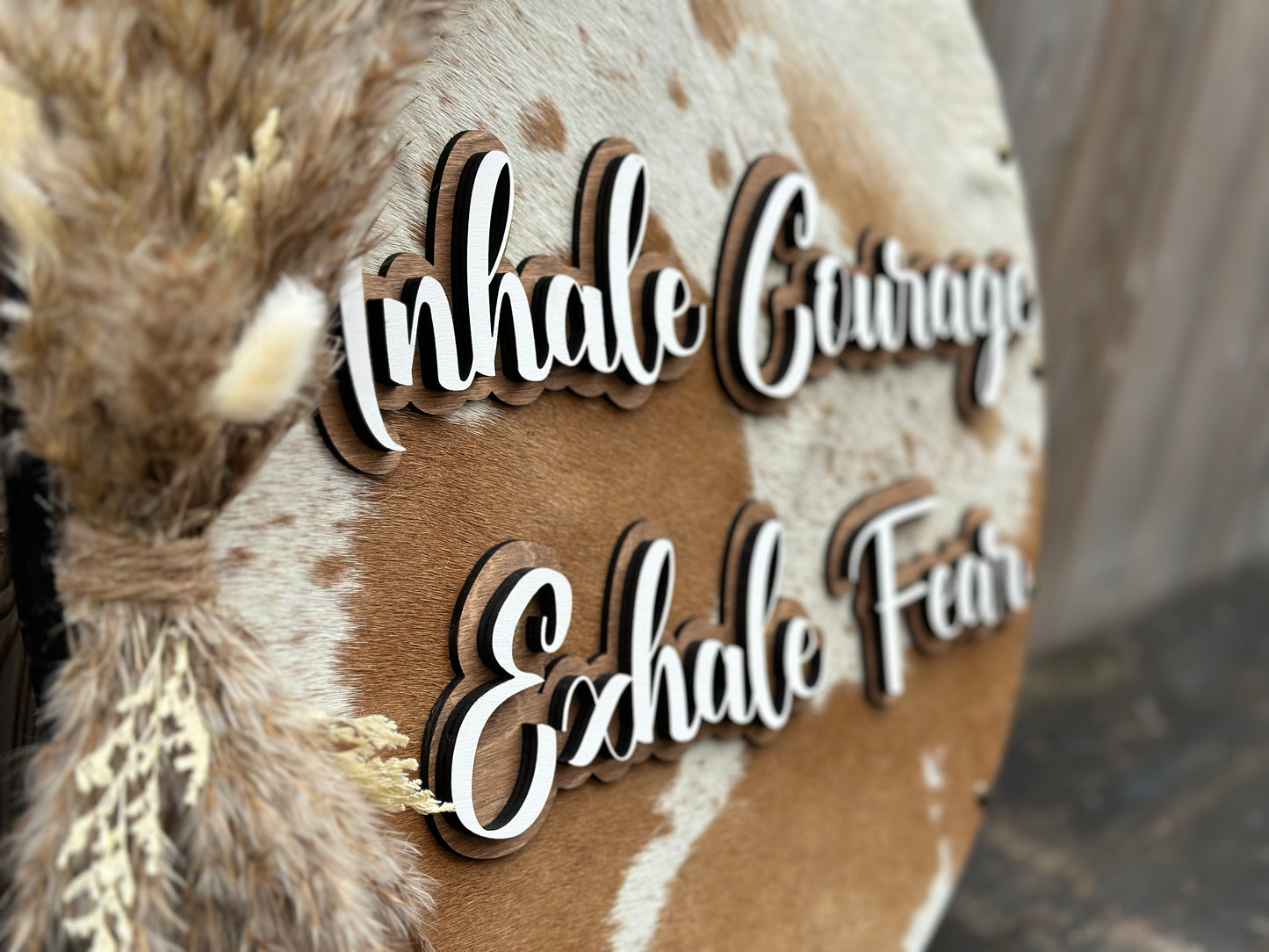 Cow Hide Sign