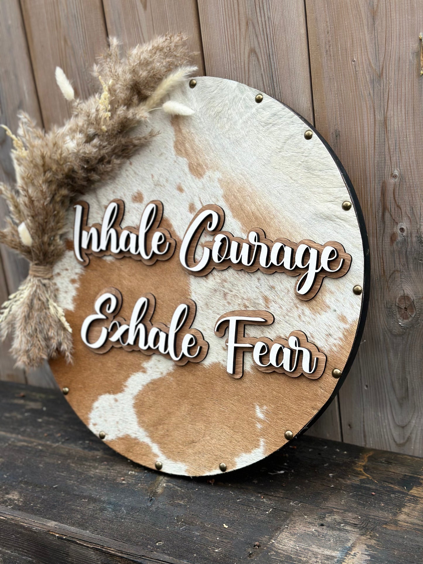 Cow Hide Sign