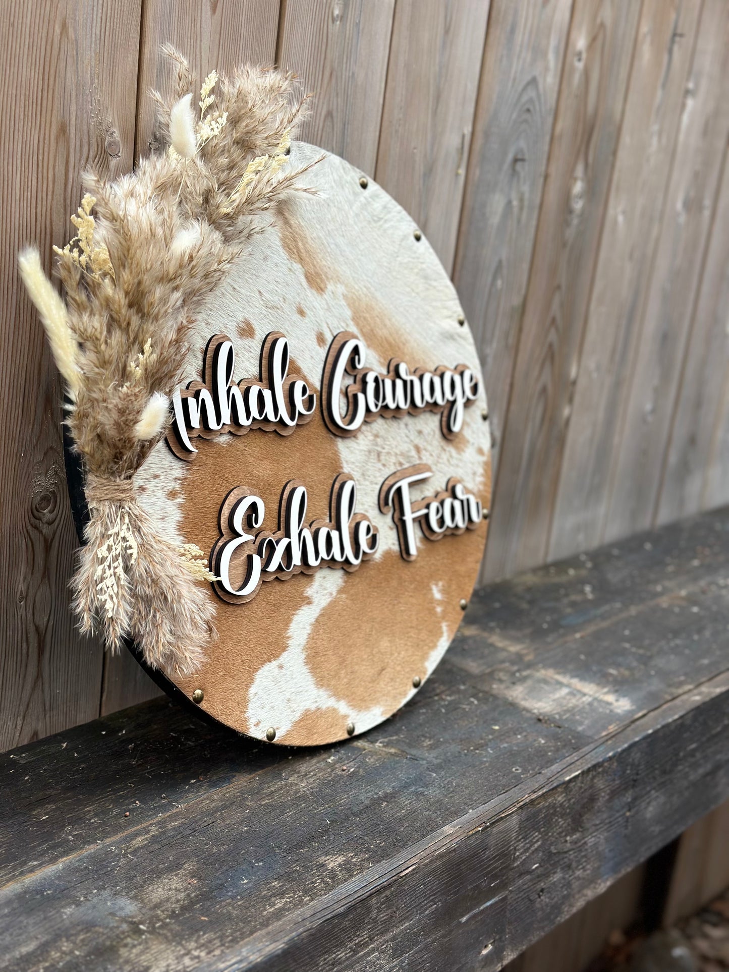 Cow Hide Sign