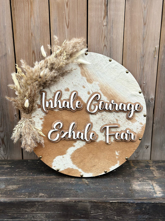 Cow Hide Sign