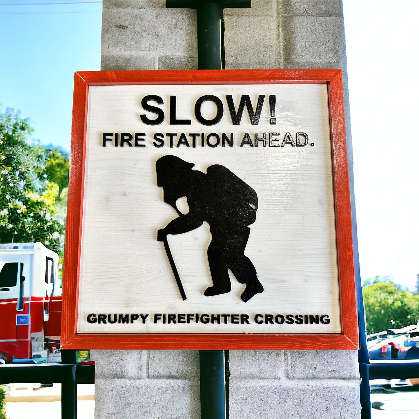 Grumpy Fireman Crossing