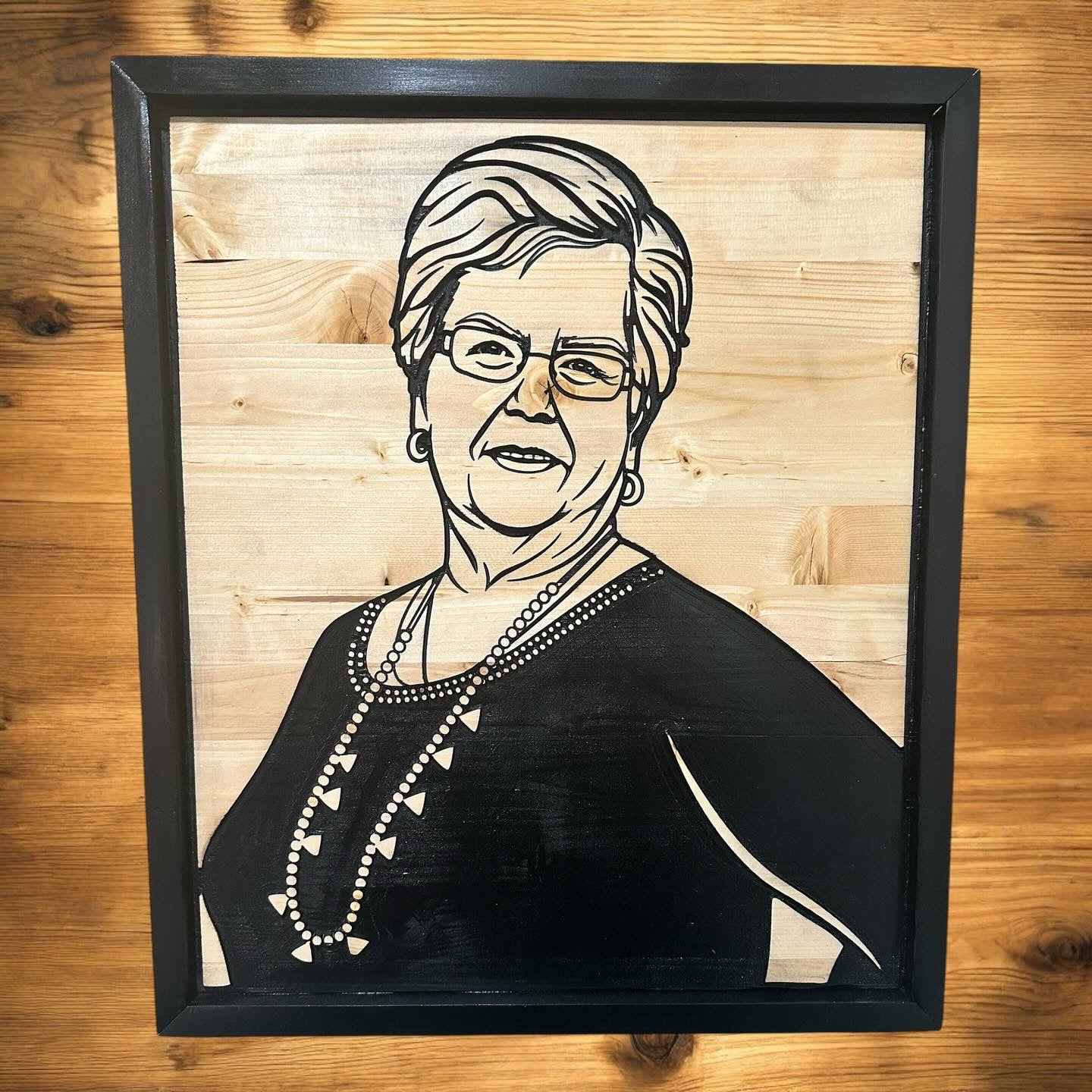 Custom Carved Wood Portrait